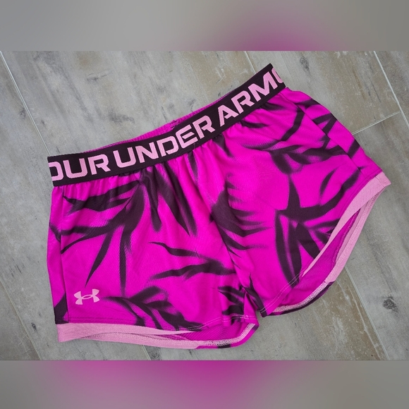 Under Armour Pink and Black Marbles Shorts - Picture 2 of 7